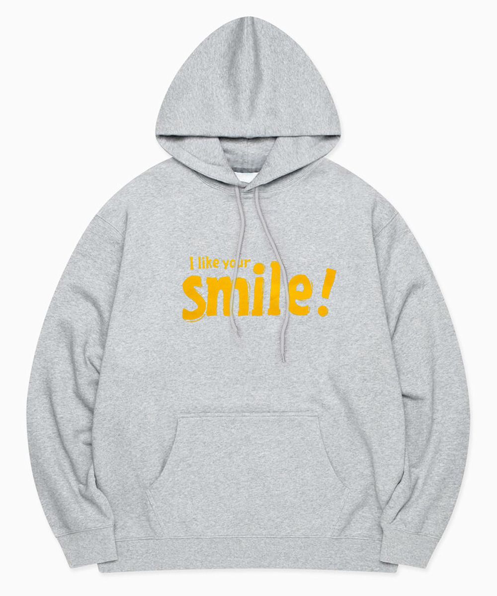 MUSINSA | REIKU REIKU B typo S red smile gray hoodie small red