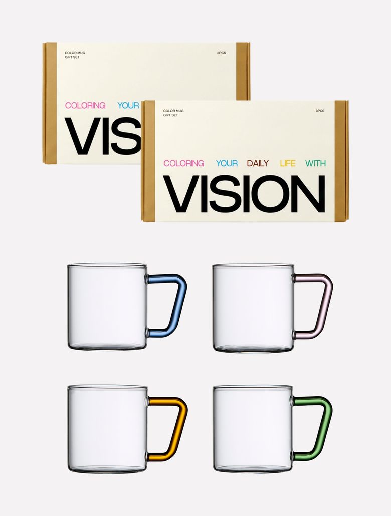 [기프트박스] 컬러머그컵 DW 400ml 4pack
