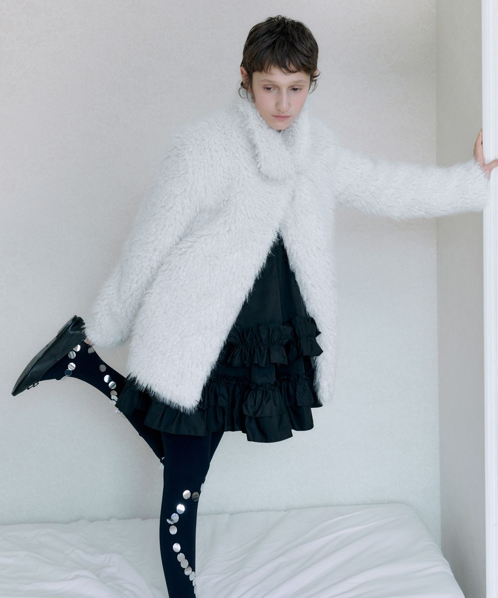 MUSINSA | SINOON Heavy Mix Fur Jacket (Cream)