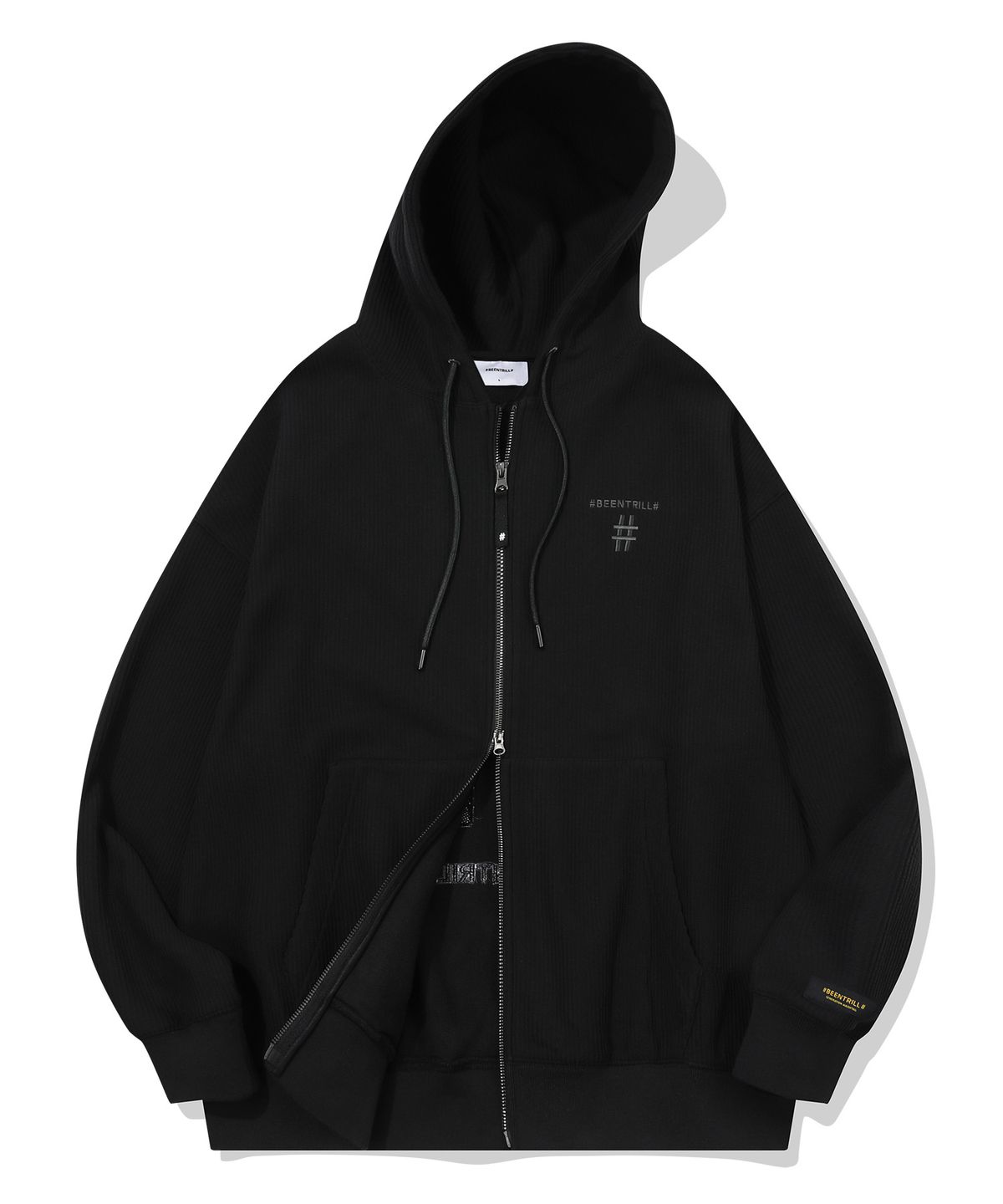 빈트릴(BEENTRILL) 코듀로이 플리스 후드 집업(블랙)