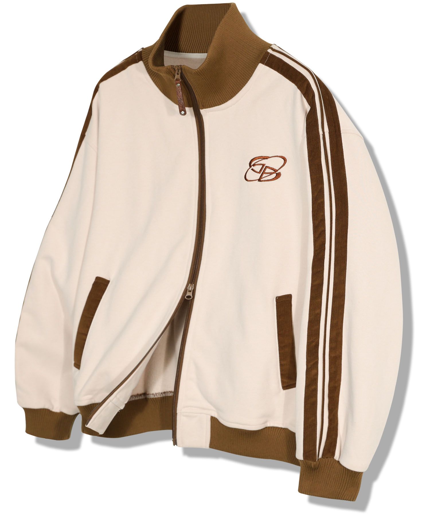 MUSINSA公式 | GUBIN [Fleece] Color block corduroy line jersey