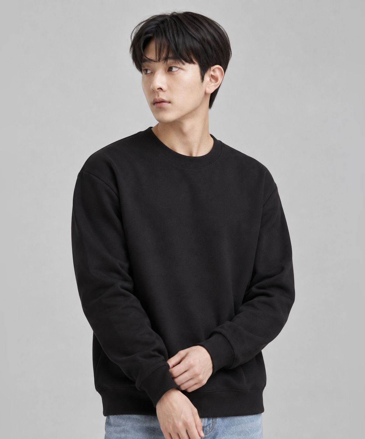 옥스타(OKSTAR) 무지 특양면 맨투맨