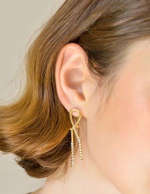 리본 후프 귀걸이