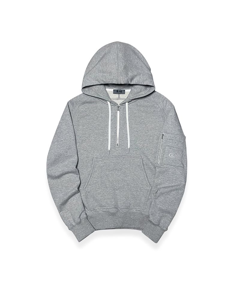 R-0020 COMBAT HALF ZIP-HOODIE(GRAY)