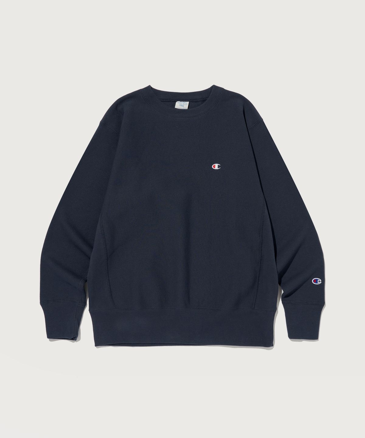 챔피온(CHAMPION) 리버스위브 블루택 루즈핏 스웨트셔츠 Dark Navy