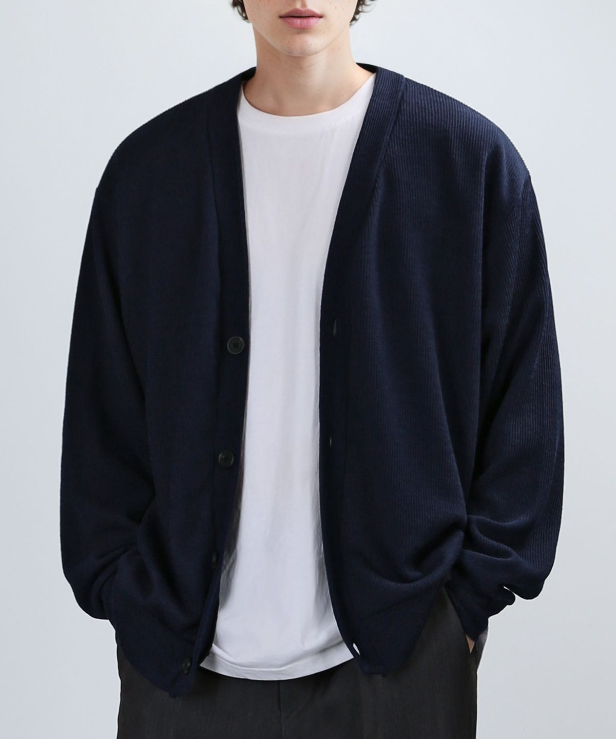 베리베인(VERYVAIN) [OVER-FIT] GAFF TEX CARDIGAN (NAVY)