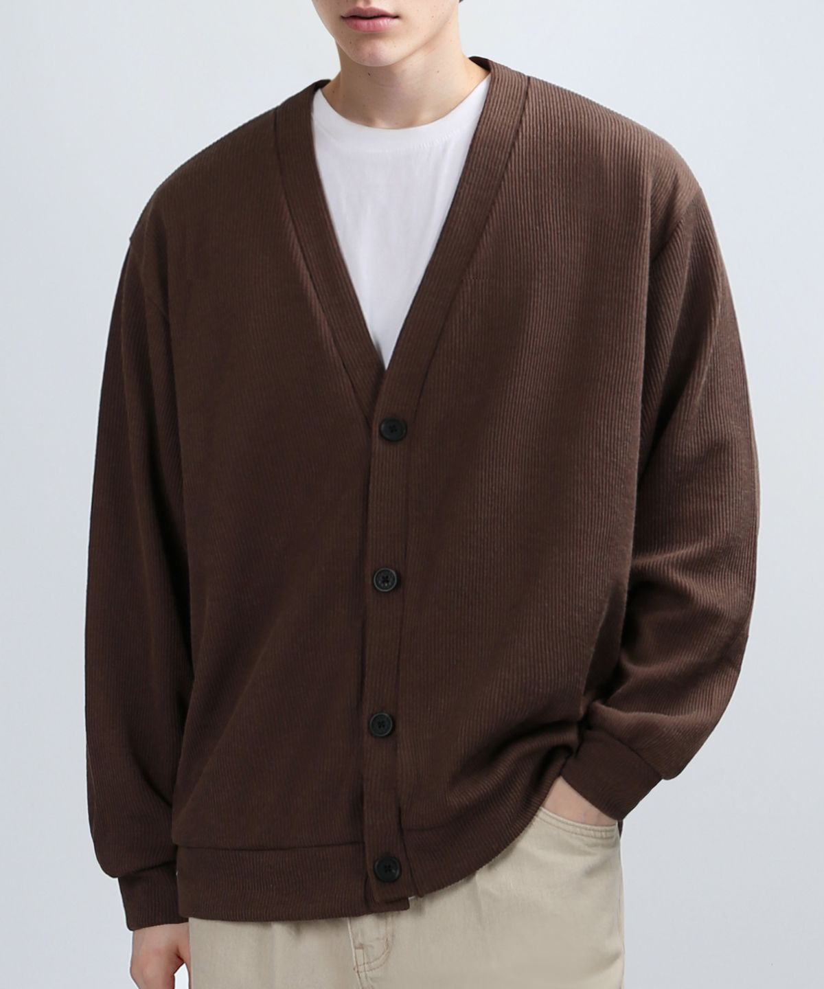 베리베인(VERYVAIN) [OVER-FIT] GAFF TEX CARDIGAN (BROWN)