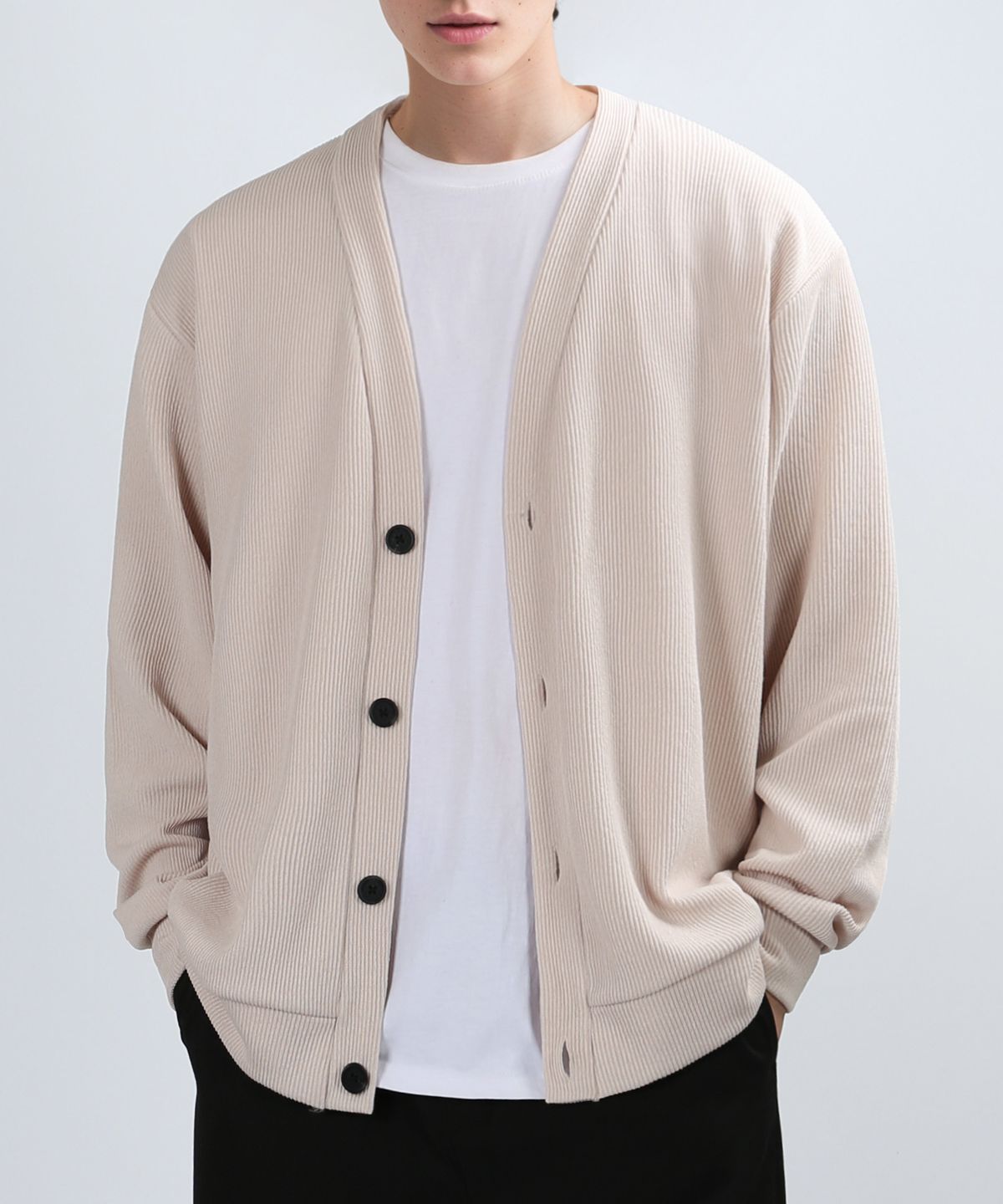 베리베인(VERYVAIN) [OVER-FIT] GAFF TEX CARDIGAN (SAND)