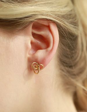 트리플 라운드 링 귀걸이