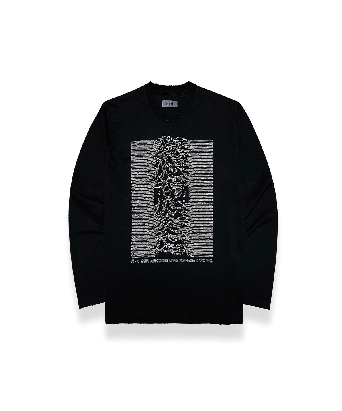 알포(R-4) R-0015 / RRRR-WASHED LONG SLEEVE TSHIRTS(BLACK)