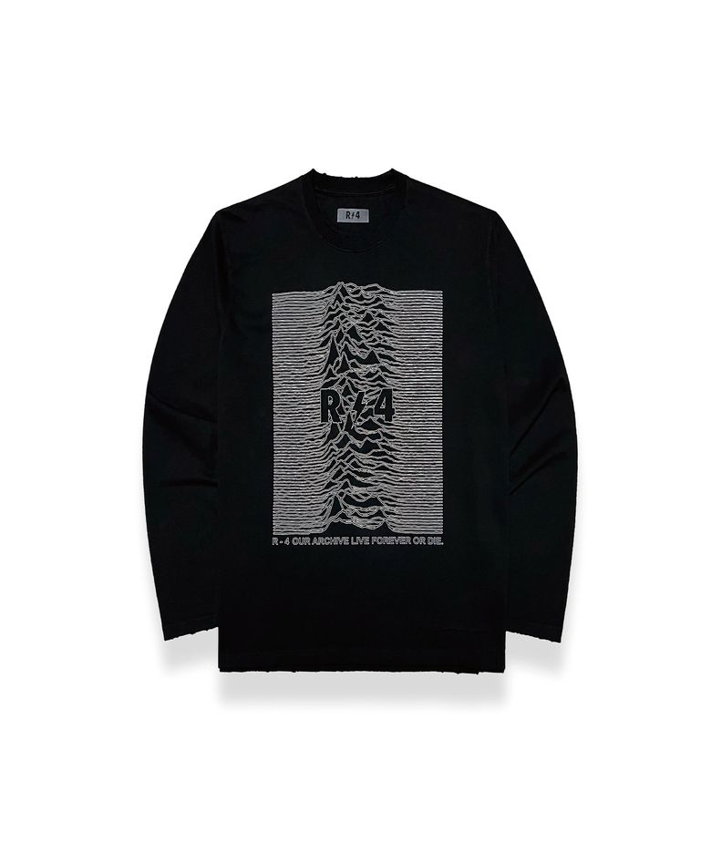 R-0015 / RRRR-WASHED LONG SLEEVE TSHIRTS(BLACK)