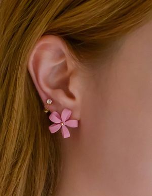 수선화 스터드 귀걸이