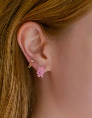 미니 레이어드 배꽃 귀걸이