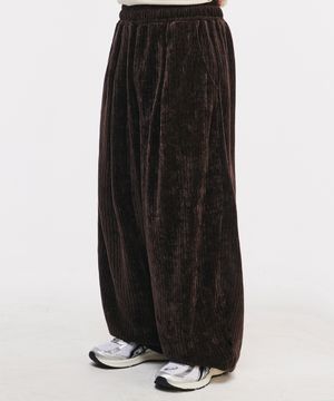 이지 코듀로이 와이드 팬츠[브라운]