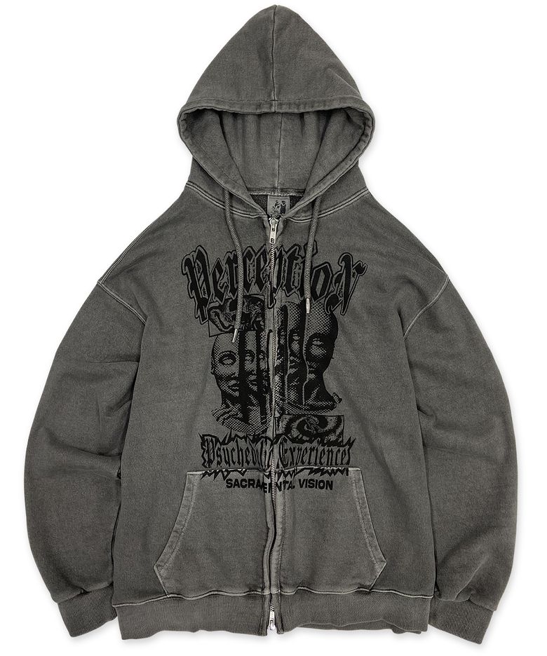 The Doors of Perception Hoodie Zip-Up (Pigment Charcoal)