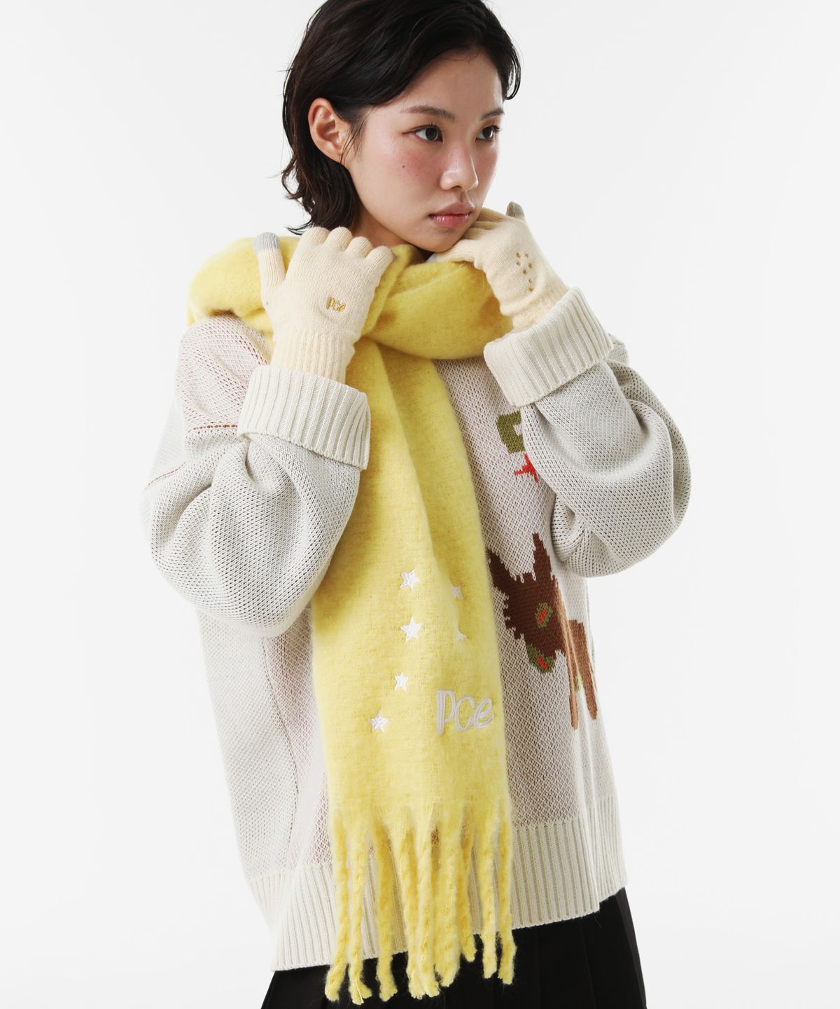 피스메이커(PIECE MAKER) P STAR SIGN MUFFLER+GLOVES SET