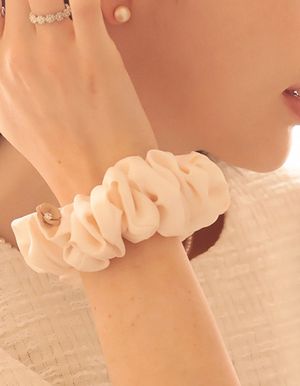 사틴 미니로즈 헤어 스크런치