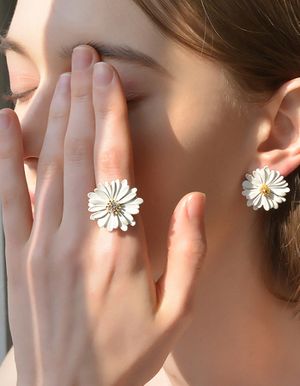 미디움 데이지 플라워 반지