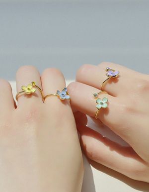 물망초 스톤 반지