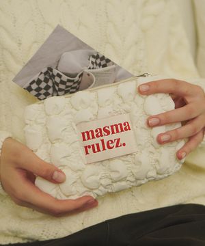 Basic pouch _ Quilting Ivory