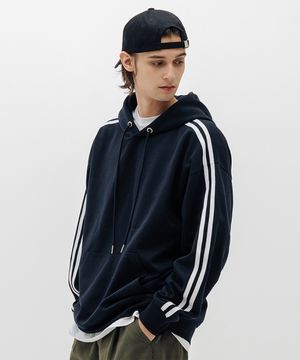 베이직 오버핏 트랙 후드티셔츠 3 Color [ULZI_3001]