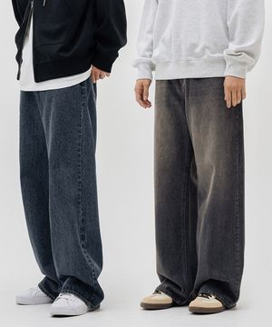 [2PACK] 노멀 워싱 와이드 데님 팬츠 7 Color [ULZD_0002]