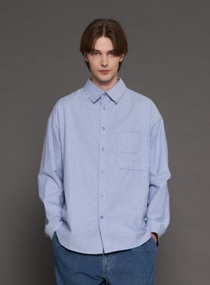 [L~4XL] 오버핏 솔리드 옥스포드 셔츠 _7 COLOR