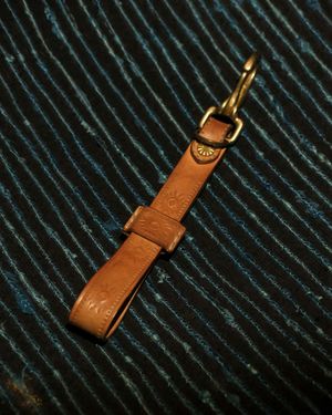 Glove holder leather key ring / Vegetable natural