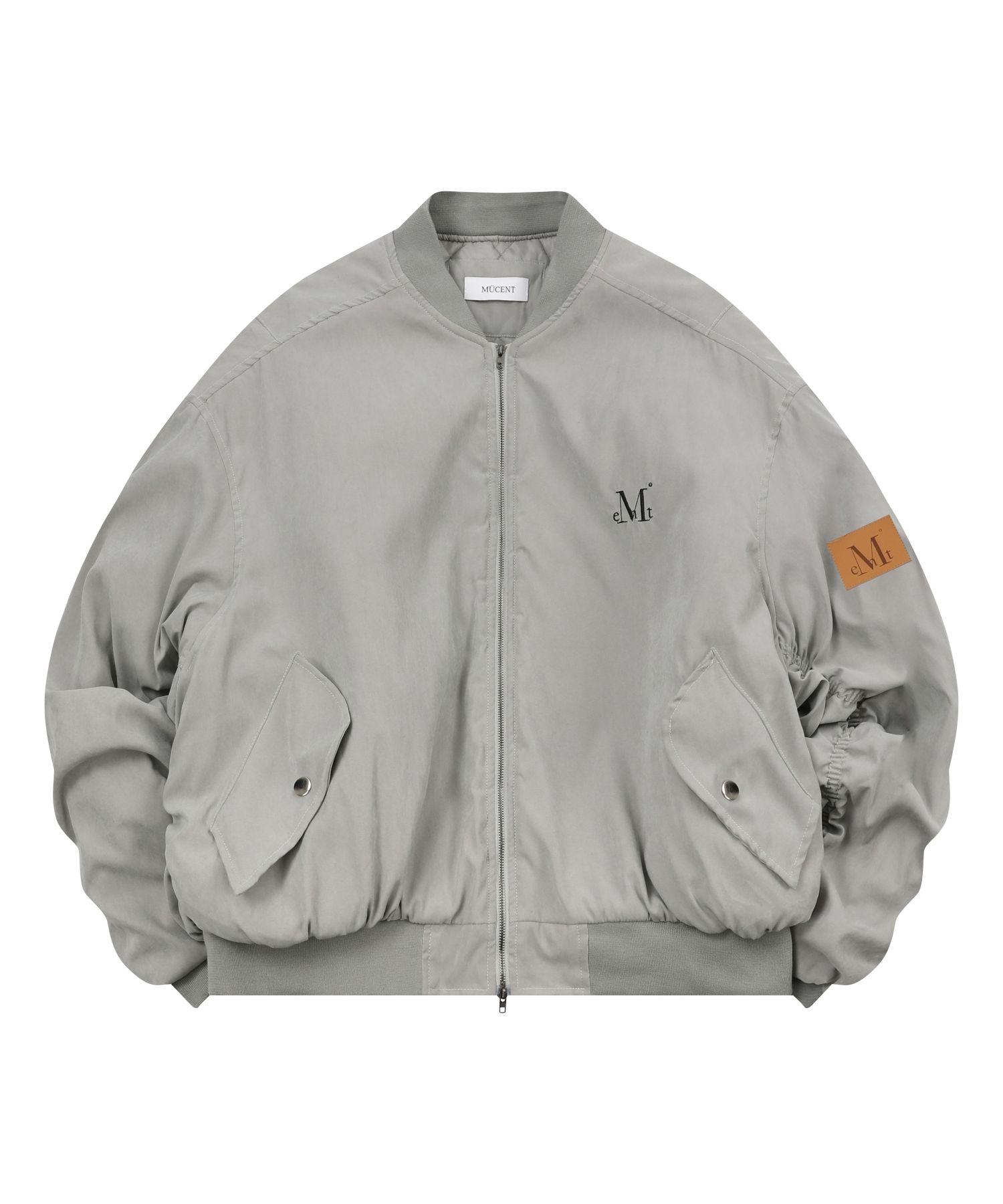 【MUCENT】 WALES PIGMENT WASHING SHIRRING MA-1 / 追跡付 MUSINSA | MUCENT Wales pigment washing shirring overfit blue