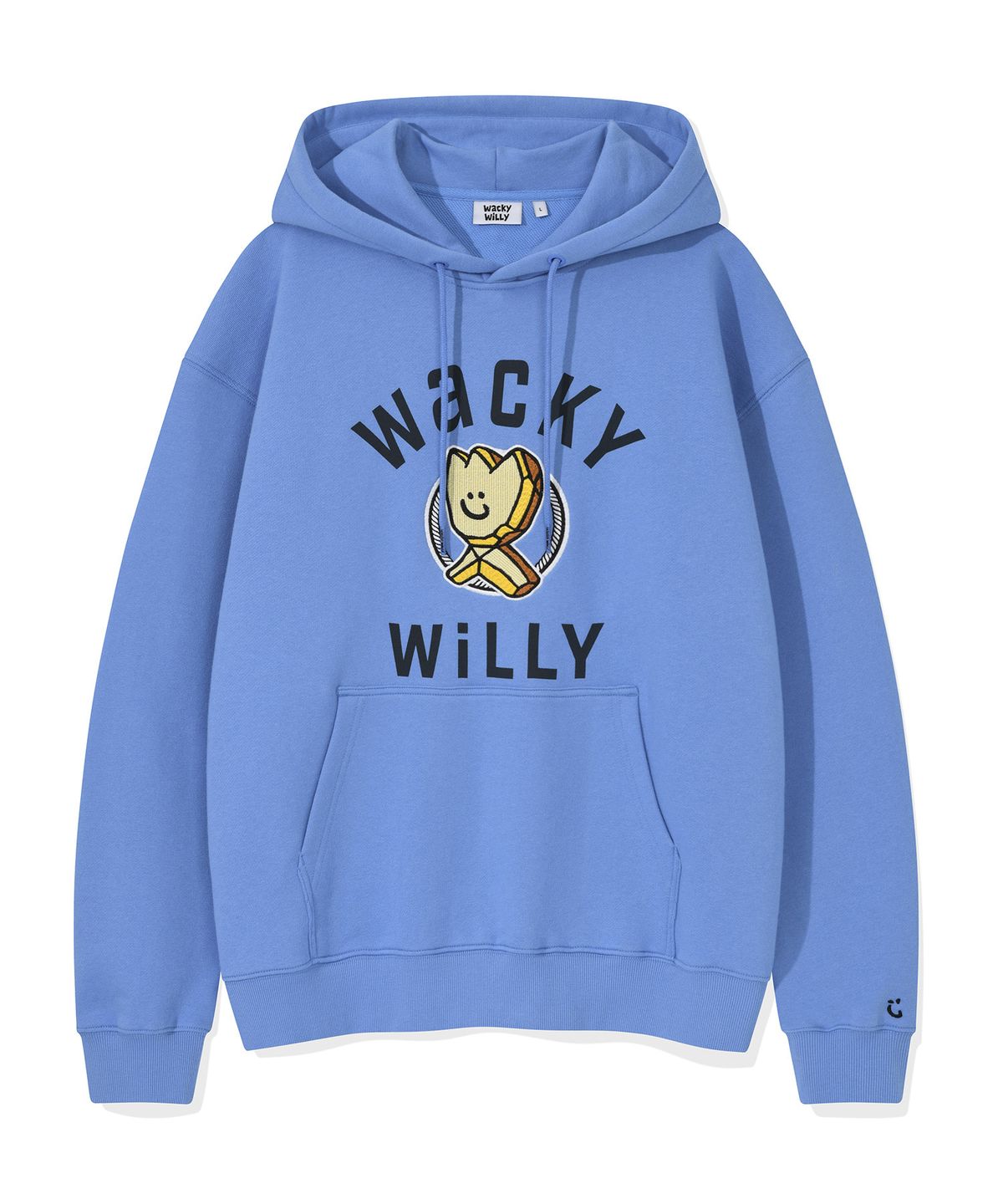 와키윌리(WACKY WILLY) 원포인트 그래픽 후드 블루