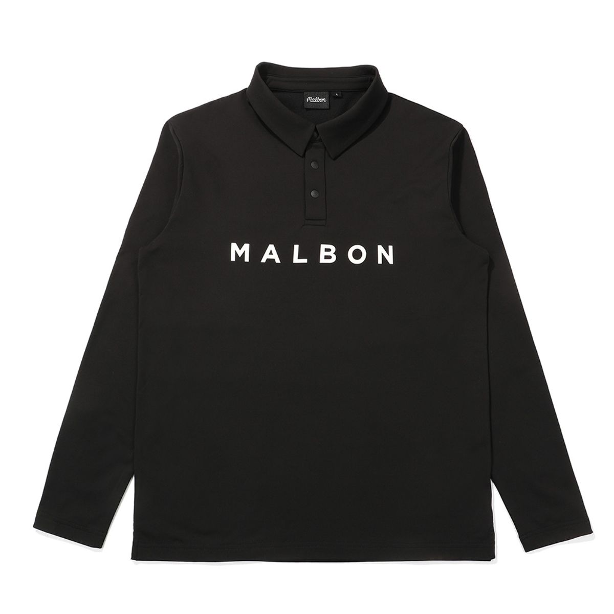 말본 골프(MALBON GOLF) 베이직 기모 폴로 티셔츠 BLACK (MAN)