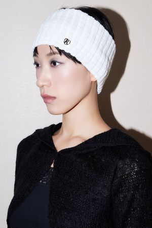 Fakiii Ribbed Knit Hairband_White