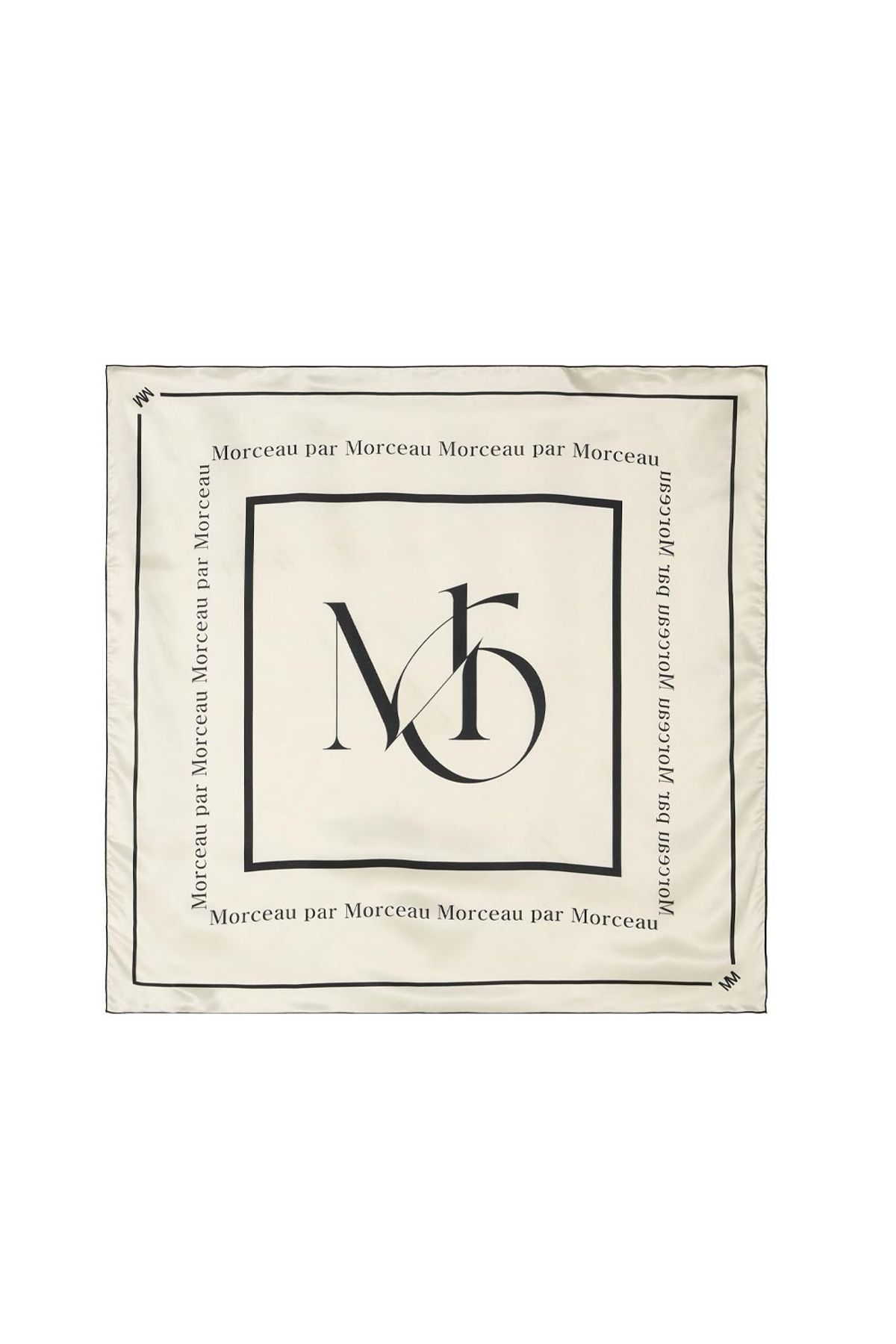 모슈파모슈(MORCEAU PAR MORCEAU) 모슈 로고 실키 스카프 [크림]