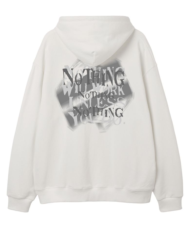[FW신상할인] NOTHING BLUR 오버핏 후드 (SLS023) 화이트