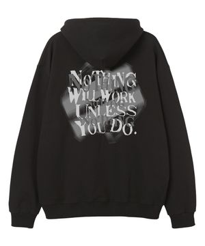 NOTHING BLUR 오버핏 후드 (SLS023) 블랙