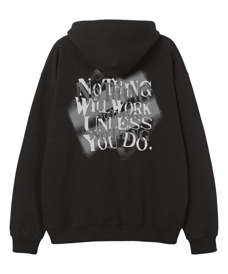 [FW신상할인] NOTHING BLUR 오버핏 후드 (SLS023) 블랙