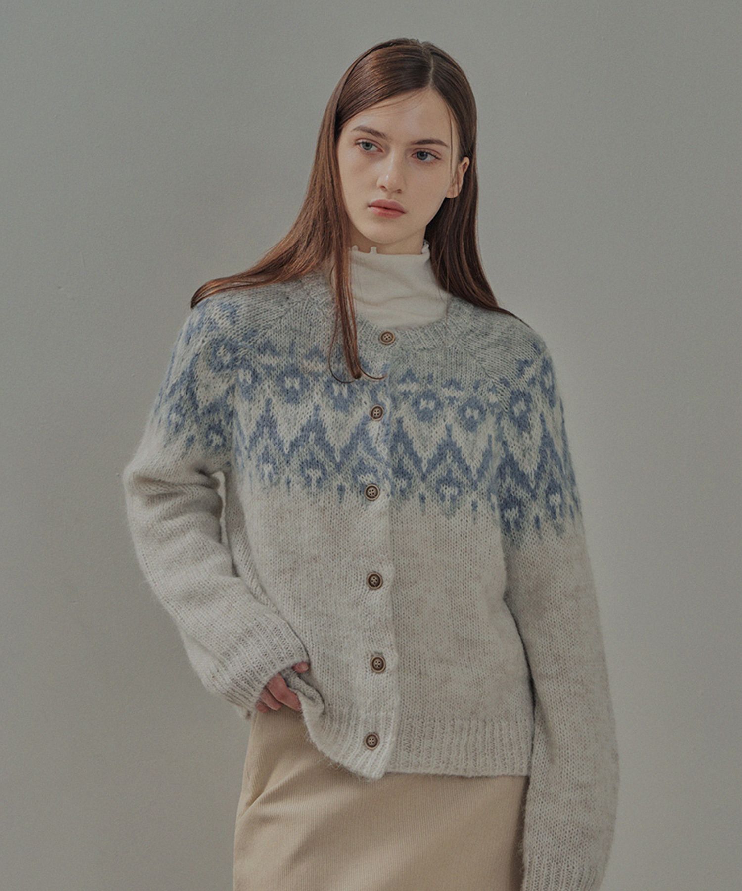 MUSINSA公式 | TWEE Ain Nordic Wool Knit Cardigan