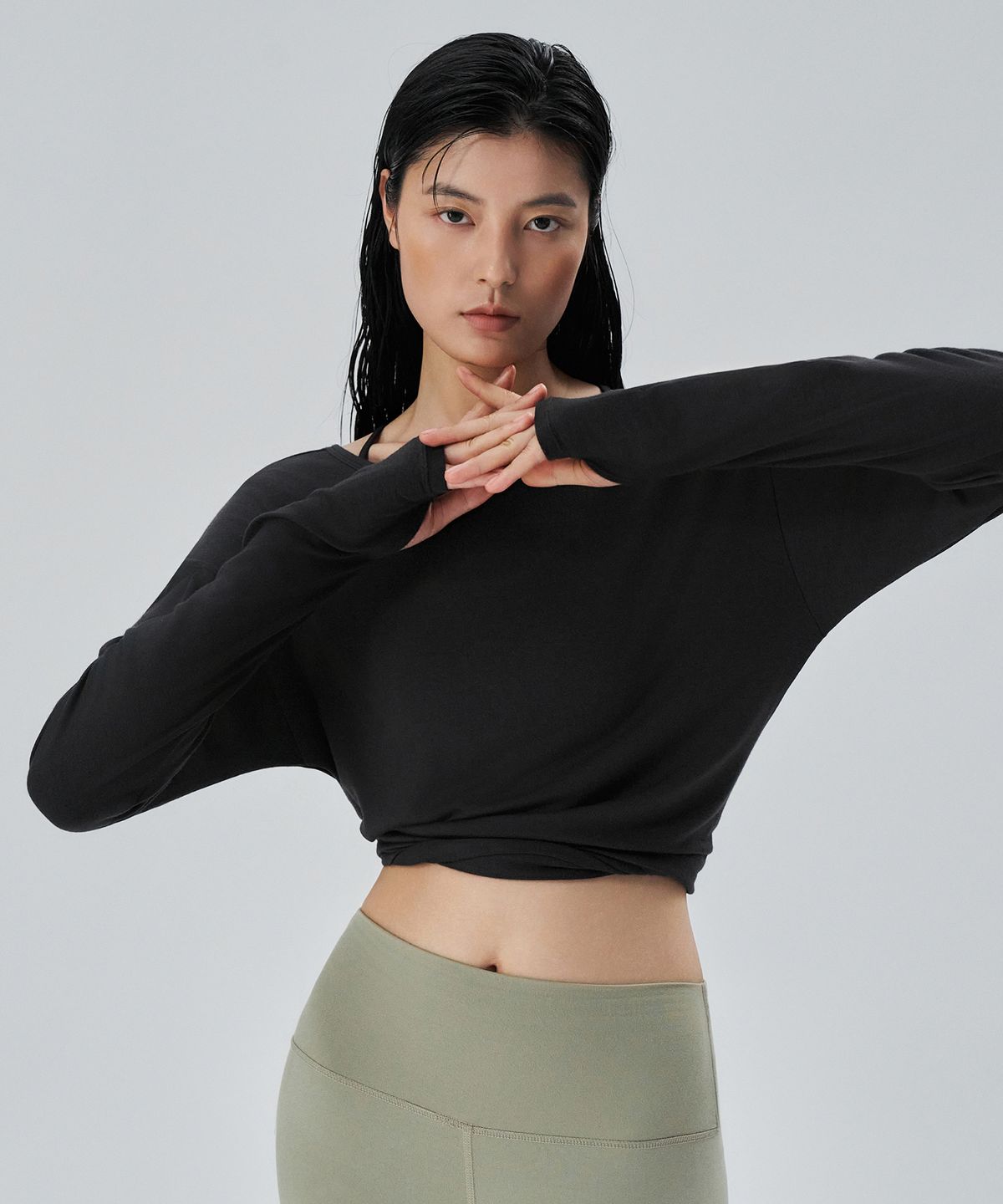 시티브리즈 액티브(CITYBREEZE ACTIVE) 액티브 에어리 롱슬리브 커버업_BLACK