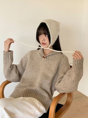 부클 반다나 바라클라바(아이보리)_HC249OHT001M