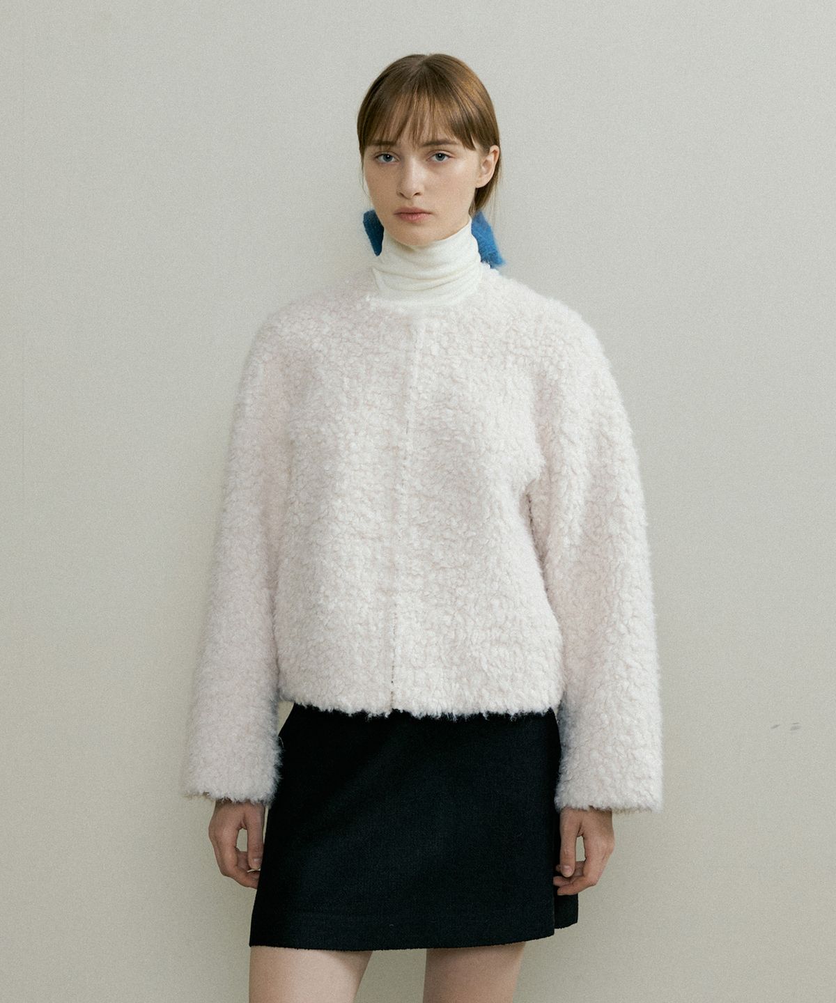 더페니(THE PENNY) FAKE FUR SHEARING JACKET - Ivory