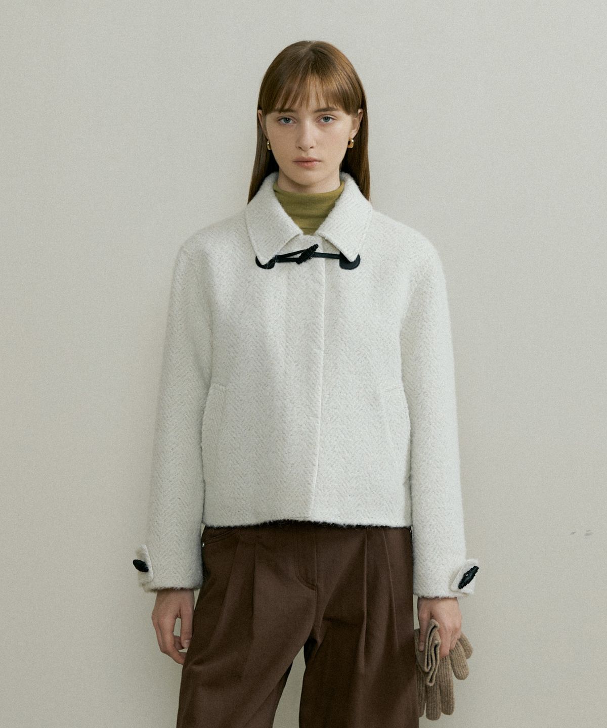더페니(THE PENNY) WOOL DUFFLE SHORT COAT - Ivory