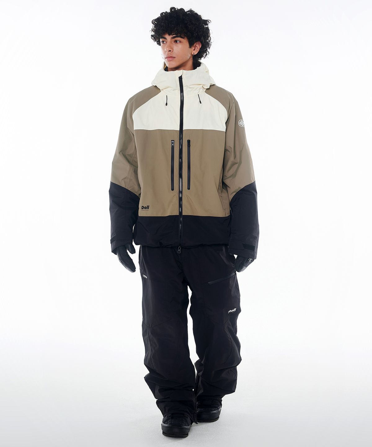 돌아우터웨어(DOLL OUTERWEAR) 2425 보니타 자켓&팬츠 보드복 세트 카키 남녀공용