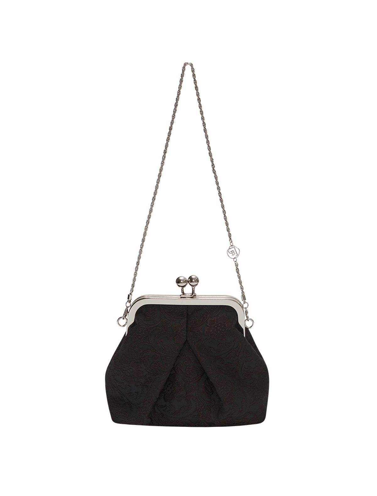 솔티페블(SALTY PEBBLE) DAMASK CHAIN PURSE [BROWN]