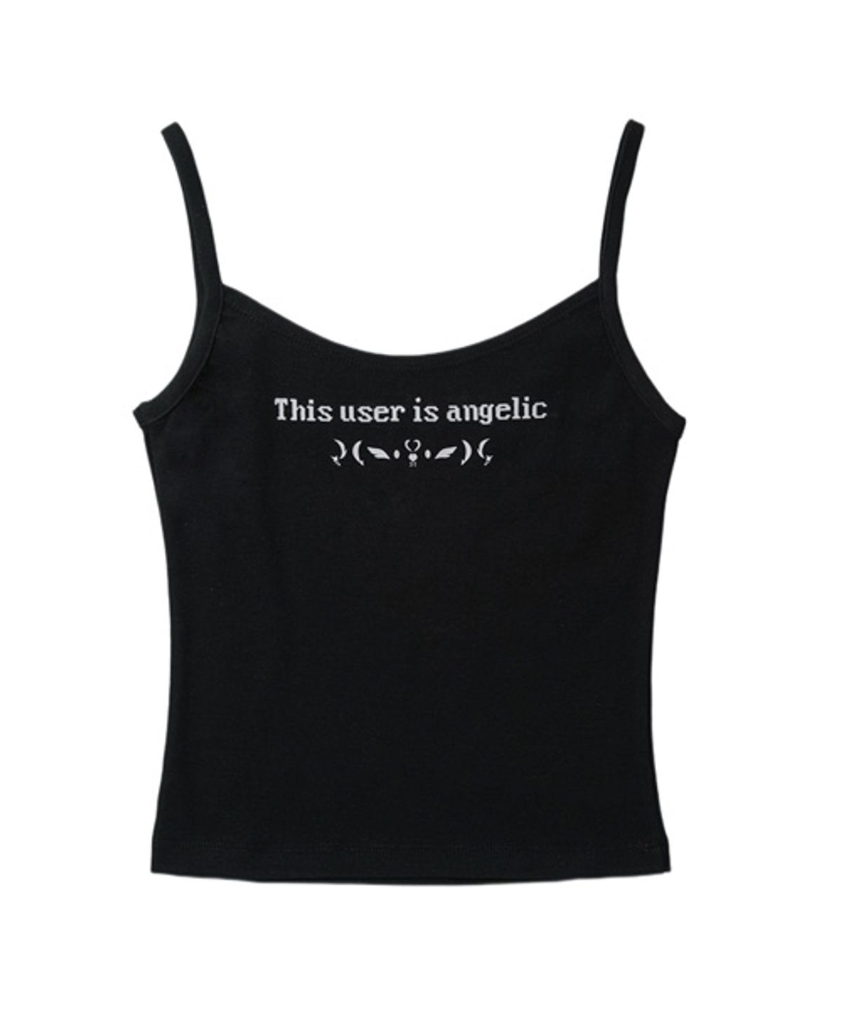 에브리벌스데이(EVERYBIRTHDAY) This user is angelic Sleeveless Top Black