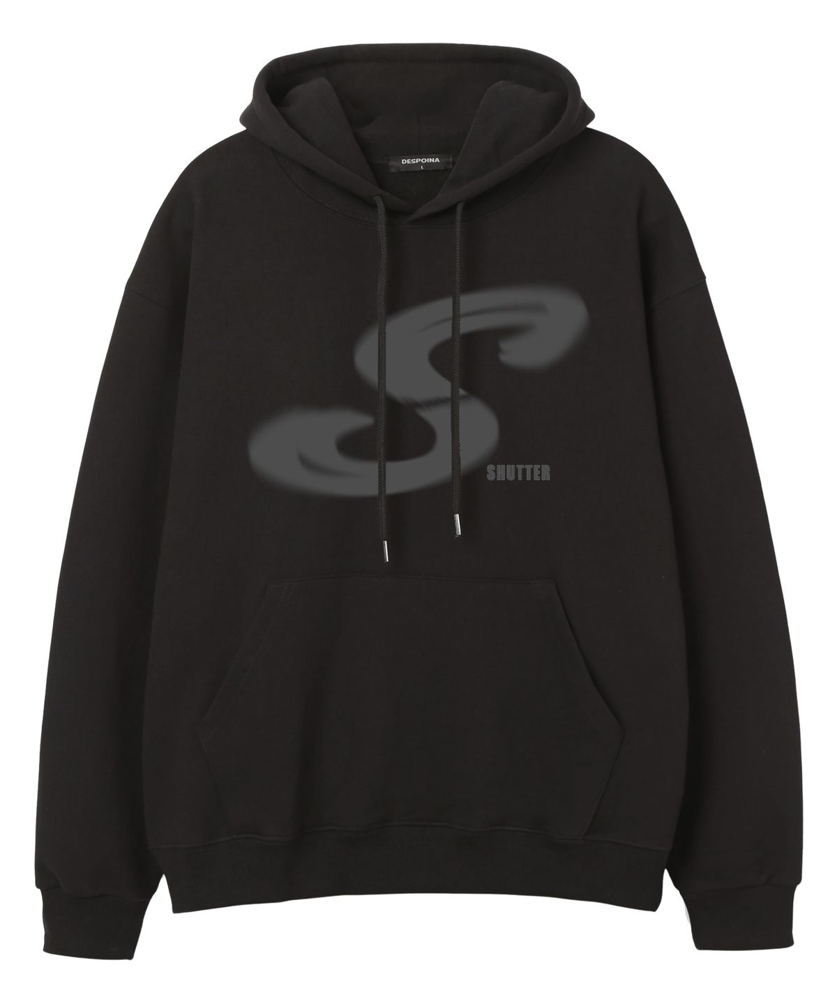 셔터(SHUTTER) S LOGO 오버핏 후드 (SLS024) 블랙