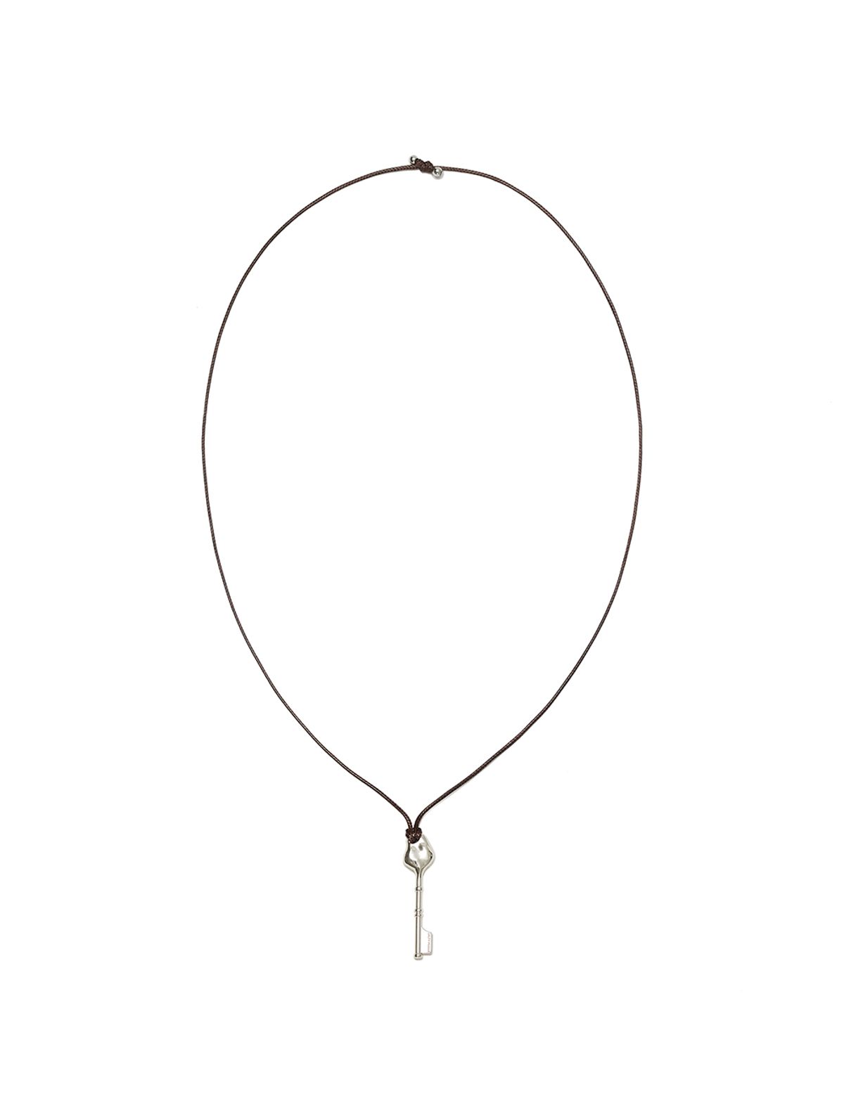 솔티페블(SALTY PEBBLE) KEYRING STRAP NECKLACE [BROWN]