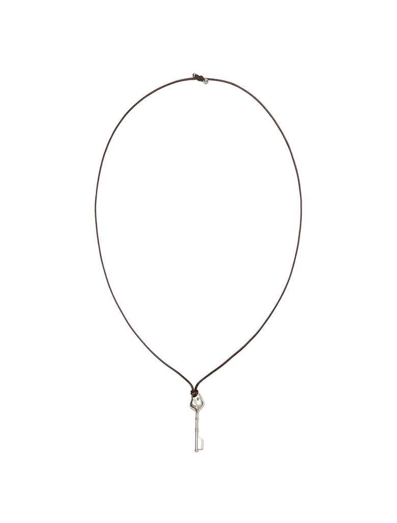 KEYRING STRAP NECKLACE [BROWN]