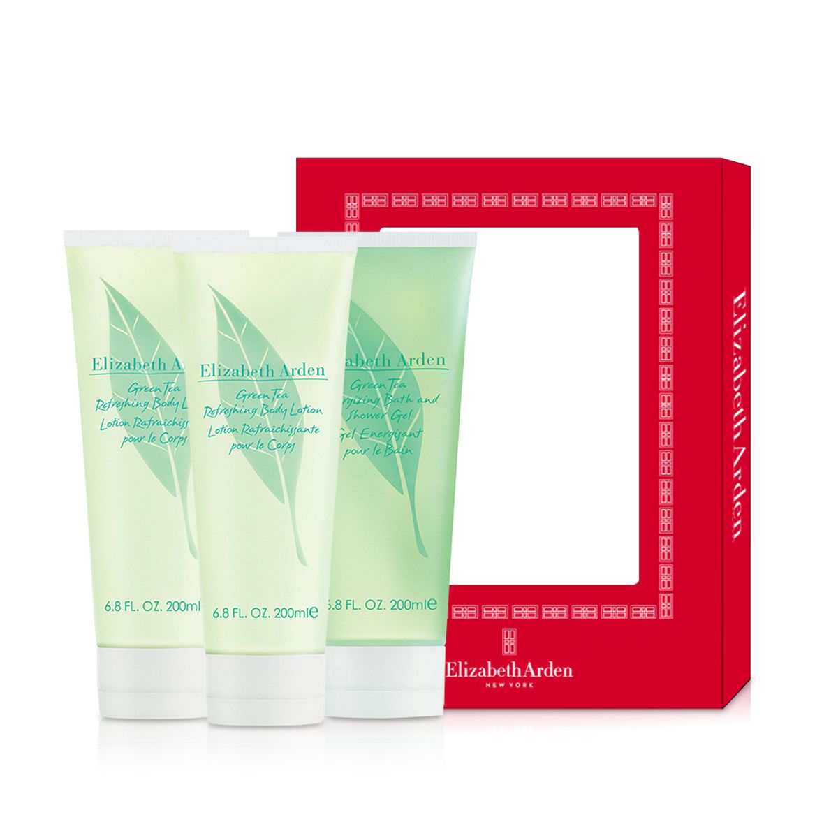 엘리자베스아덴(ELIZABETH ARDEN) [3PACK] 그린티 리프레싱 바디로션 200ml x 2 + 그린티 리프레싱 배스 앤 샤워젤 200ml