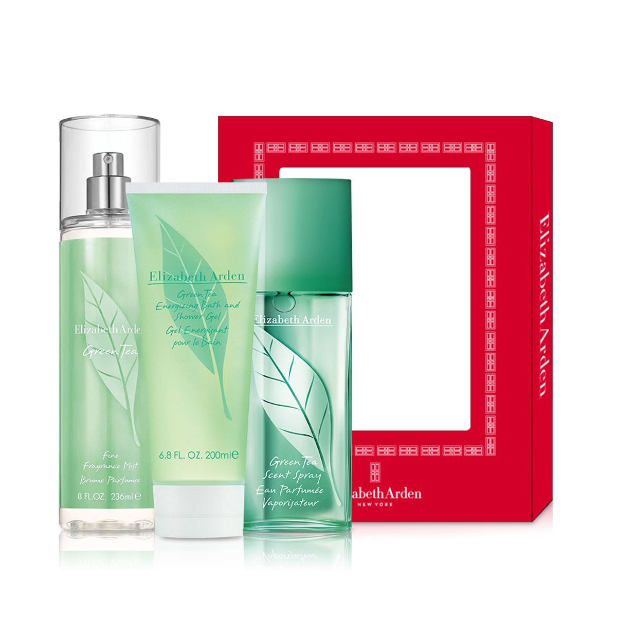 엘리자베스아덴(ELIZABETH ARDEN) [3PACK] 그린티 센트 스프레이 EDC 100ml + 그린티 리프레싱 배스 앤 샤워젤 200ml + 그린티 바디미스트 236ml