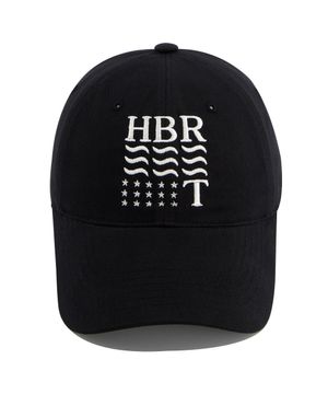 HBR성조기 워싱 볼캡-블랙